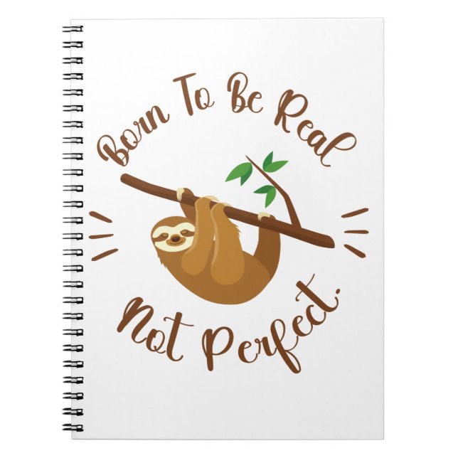 Carnet Né pour être réel pas parfait (Devant)