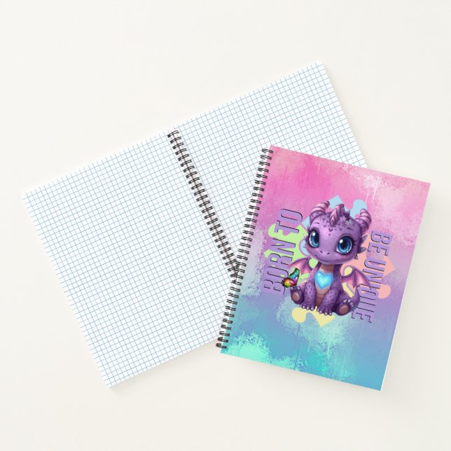 Carnet Né pour être unique - Dragon mignon - Sensibilisat (Intérieur)