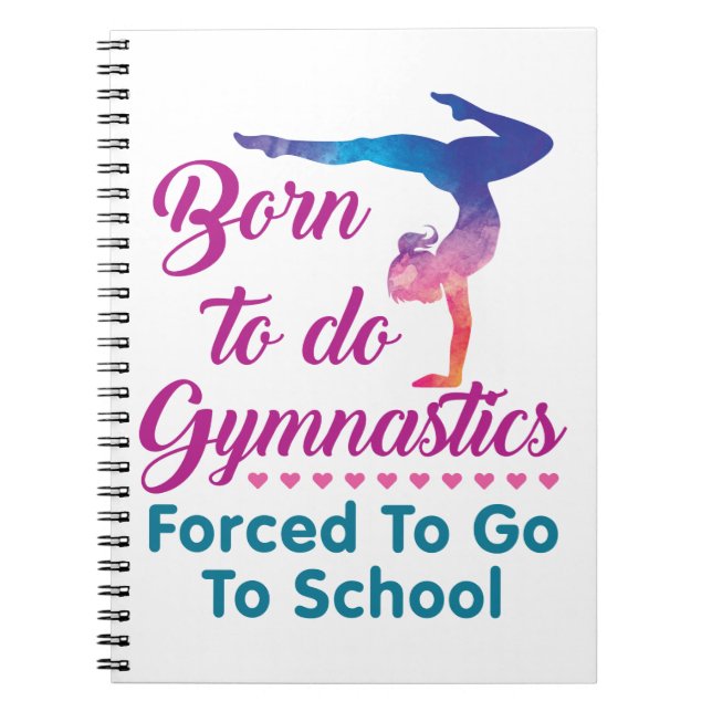 Carnet Né pour faire de la gymnastique forcé d'aller à l' (Devant)