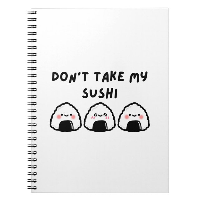 Carnet Ne prenez pas mon sushi (Devant)