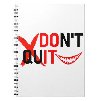 Carnet NE QUITTEZ PAS – Création de motivation rouge gras