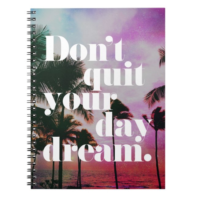 Carnet Ne stoppez pas votre citation de motivation de (Devant)