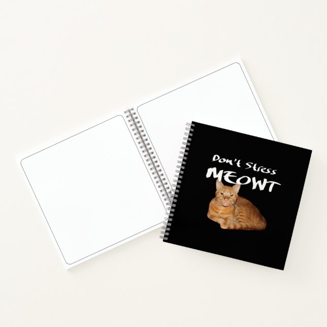 Carnet Ne stress pas Meowt - Orange Chat me stress Out (Intérieur)