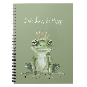 Carnet Ne t'inquiète pas, sois heureux Grenouille verte