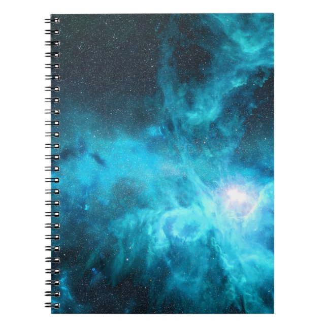 Carnet nébuleuse orientale, lumière bleue, astronomie. (Devant)