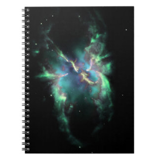 Carnet Nébuleuse planétaire vert menthe pérvenche