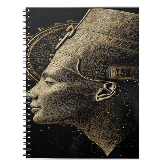 Carnet Néfertiti Ligne Silhouette Moderne Art (Devant)