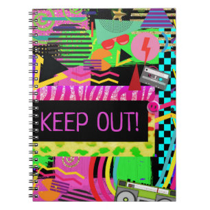Carnet Néon Amusant Clair Audacieux Coloré Funky 80's Rad
