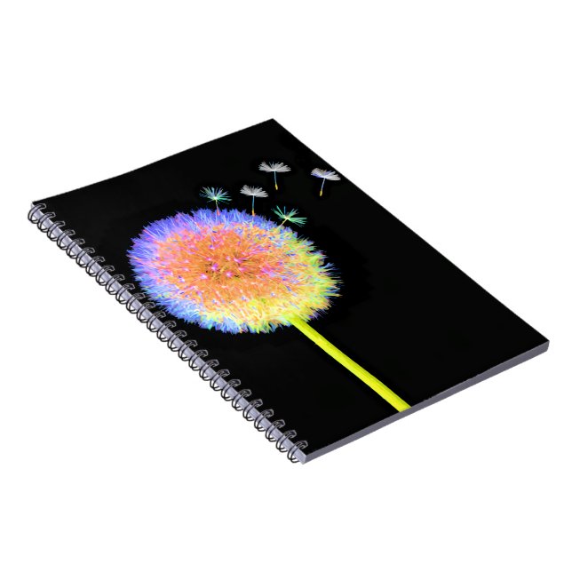 Carnet  Neon Des Graines De Dandelion Ordinateur Portable (Côté Droit)