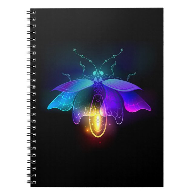 Carnet Neon Firefly sur noir (Devant)