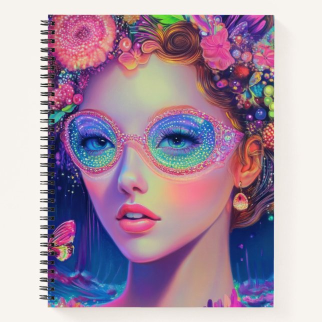 Carnet Neon Garden Goddess (Devant)