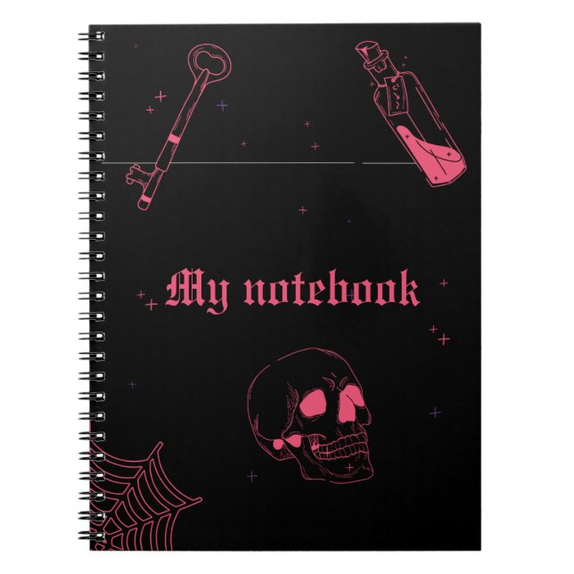 Carnet Neon Goth - Pink & Black Journal (Devant)