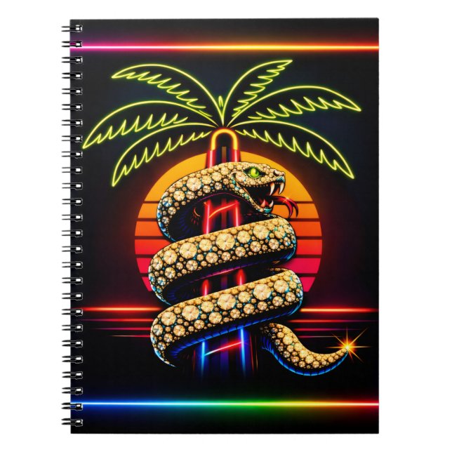 Carnet Neon Miami Nights Diamond opulence Luxury  (Devant)