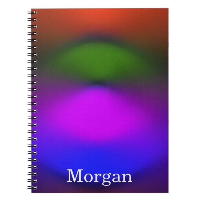 Carnet Neon of Blue, Purple, Green & Orange Ajouter Nom (Devant)