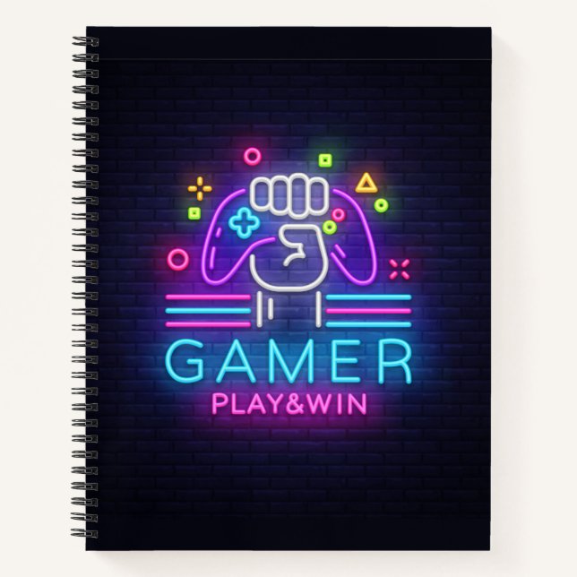 Carnet Neon Sign Gamer's (Devant)