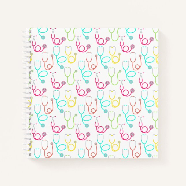 Carnet Neon Stethoscope Motif (Devant)