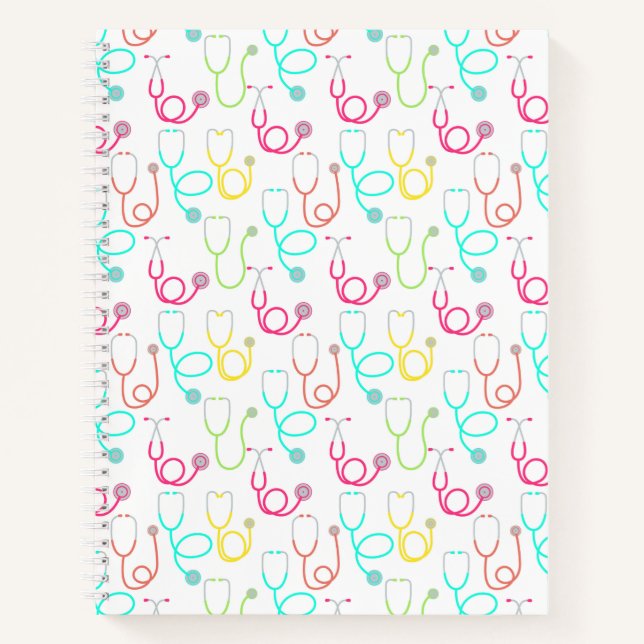 Carnet Neon Stethoscope Motif (Devant)