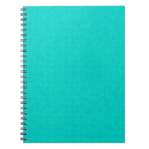 Carnet Néon turquoise texturé.