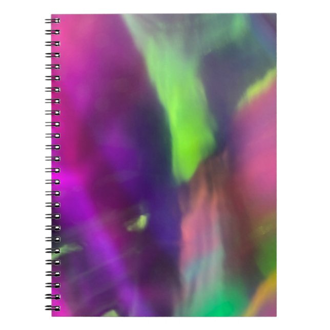 Carnet néon violet jaune rose vert clair arrière - plan (Devant)
