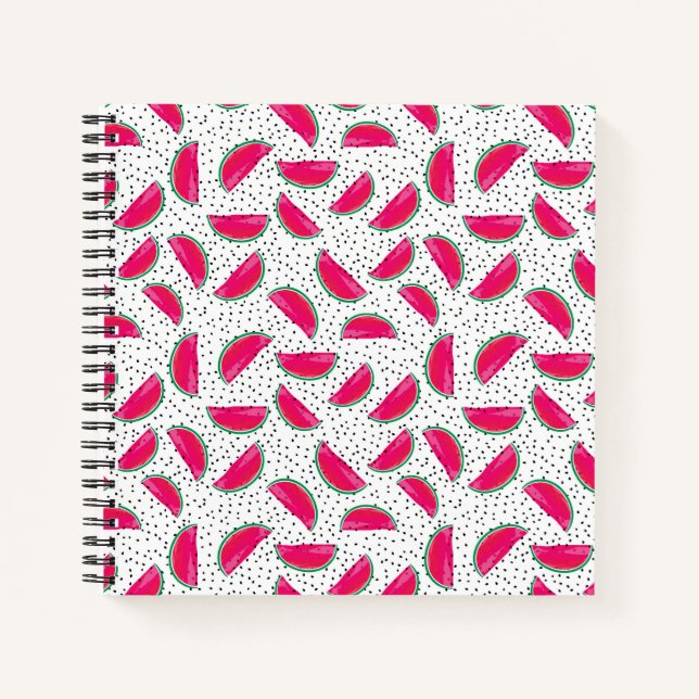 Carnet Neon Watermelon sur le Motif des semences (Devant)