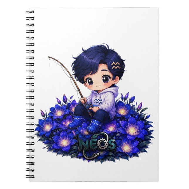 Carnet Neos Kawaii Zodiaque Verseau (Devant)