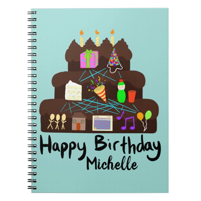 Carnet Nerdy Birthday Réseau neuronal (Devant)