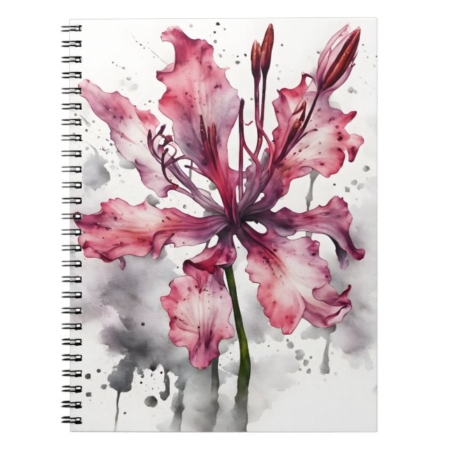Carnet Nerine - Fleurs à l'aquarelle (Devant)