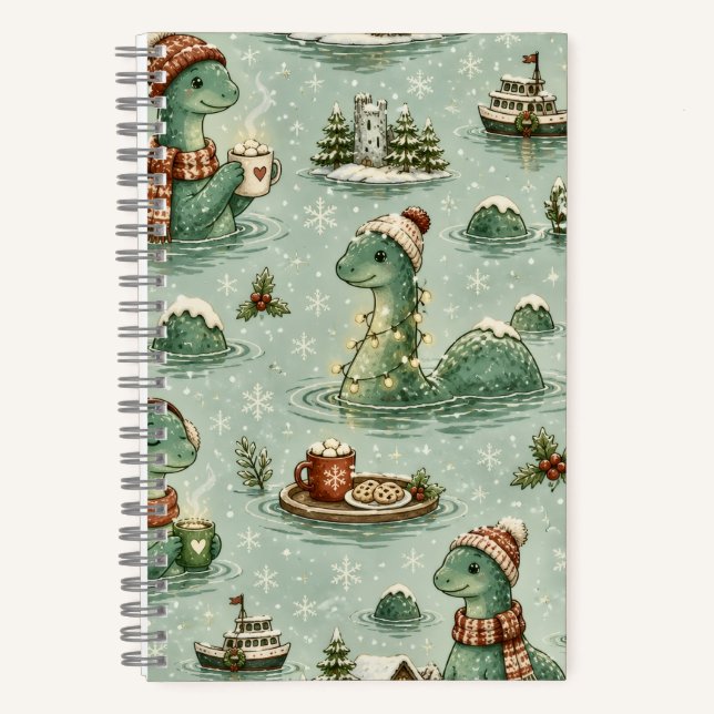 Carnet Nessie de Noël Monstre du Loch Ness Confortable Cr (Recto)