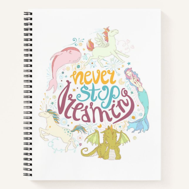 Carnet Never Stop Dreaming (Devant)