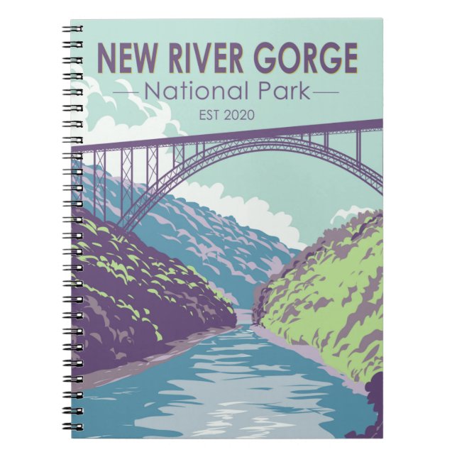 Carnet New River Gorge National Park West Virginia Bridge (Devant)