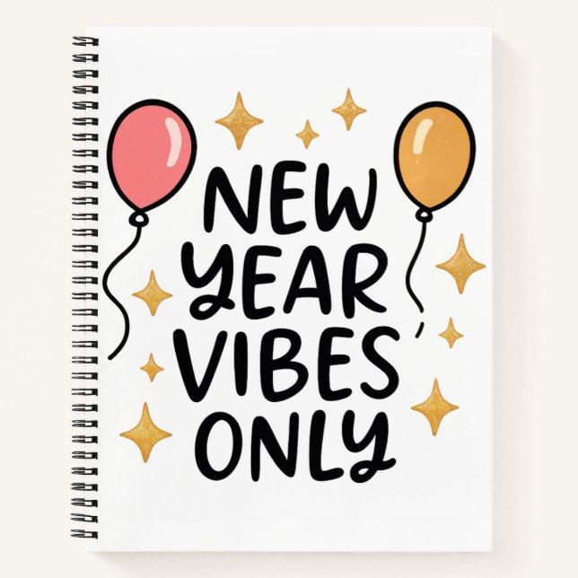 Carnet "New Year Vibes Only" Spiral Notebook (Devant)