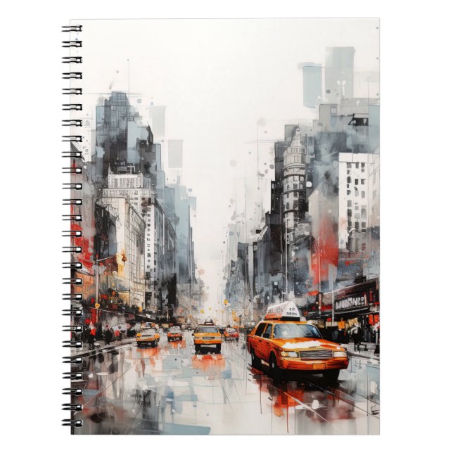 Carnet New York, paysage peint. (Devant)