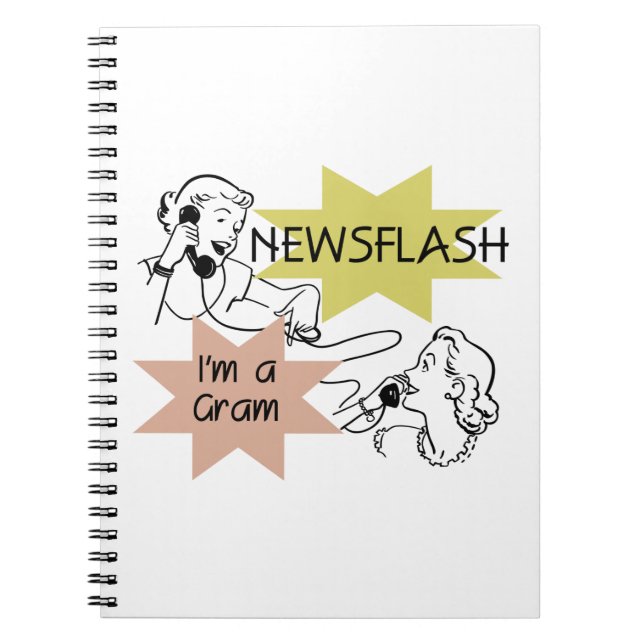 Carnet Newsflash Je suis un cadeau Gram (Devant)