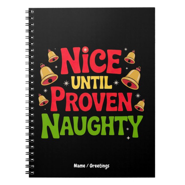 Carnet Nice Jusqu'À Proven Drôle Design de Noël Cheeky (Devant)