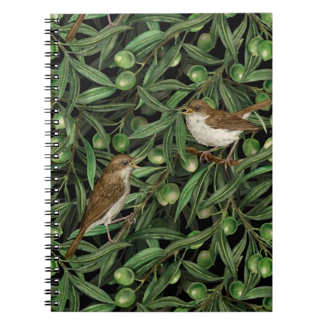 Carnet Nightingales in the olive tree 3 (Devant)