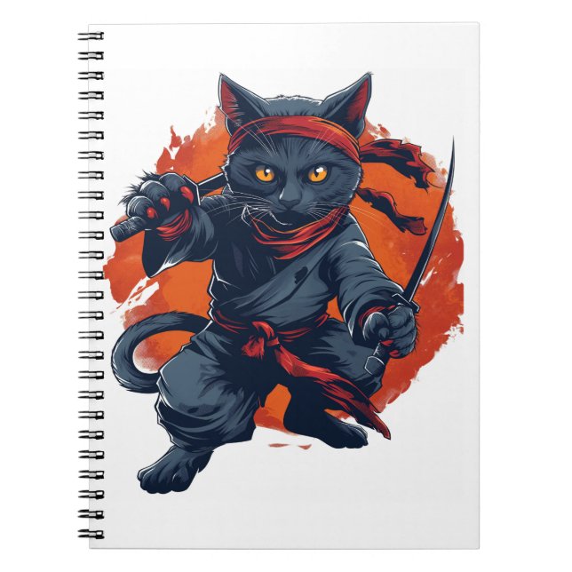 Carnet Ninja Chat furtive (Devant)