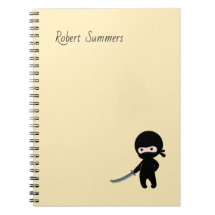 Carnet Ninja minuscule en colère Nom personnalisé sur Jau