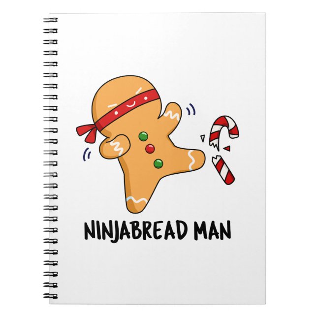 Carnet Ninjabread Man Drôle de jeu de mots sur pain d'épi (Devant)