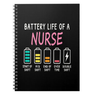 Carnet Niveau de batterie d'un graphique d'humour d'infir