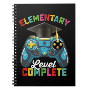 Carnet Niveau Élémentaire Diplômé de Jeux de Jeux Joueur