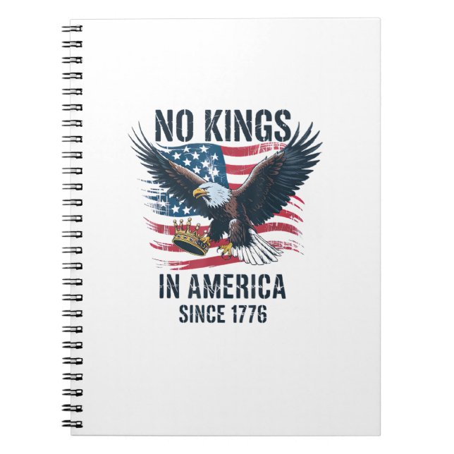 Carnet No Kings In America Since 1776 Minimal Clean (Devant)