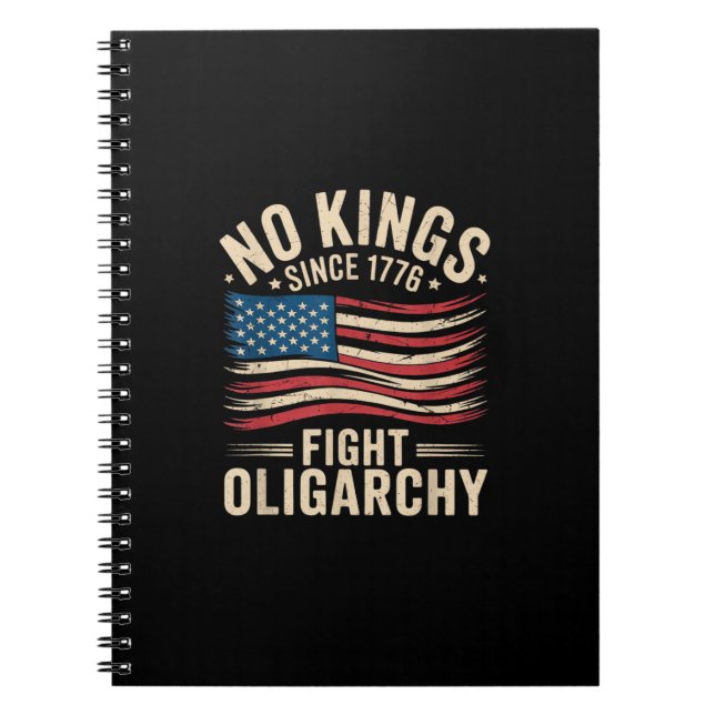 Carnet No Kings In America Since 1776  Oligarchy Patrioti (Devant)