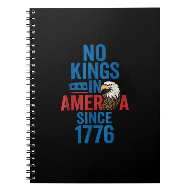 Carnet No Kings In America Since 1776 Shirt No Kings Men  (Devant)