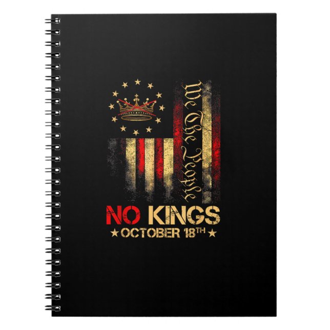 Carnet No Kings Vintage America Flag 1776 (Devant)