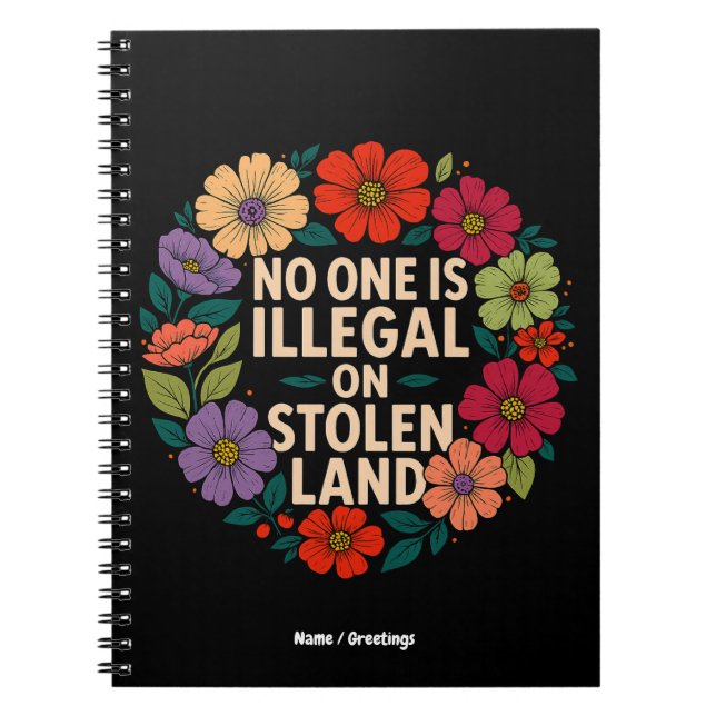 Carnet No One Is Illegal on Stolen Land Indigenous Pride (Devant)