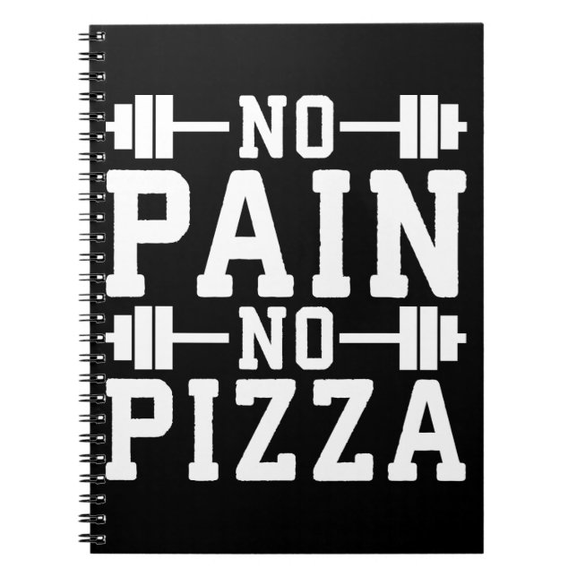 Carnet No Pain, No Pizza - Carbes - Amusant Entraînement  (Devant)