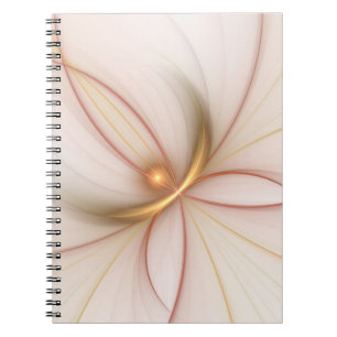 Carnet Noble Cuivre Et Or Abstrait Art Fractal Moderne