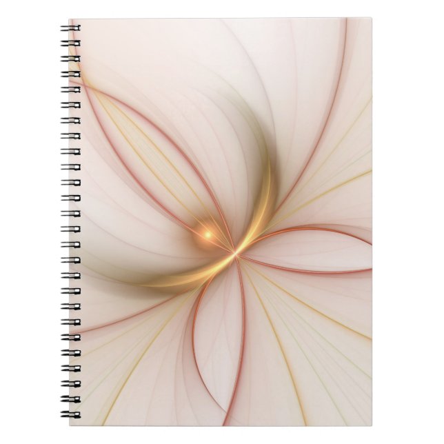 Carnet Noble Cuivre Et Or Abstrait Art Fractal Moderne (Devant)