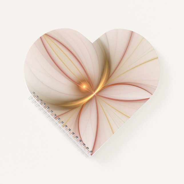 Carnet Noble Cuivre Et Or Abstrait Art Fractal Moderne (Devant)
