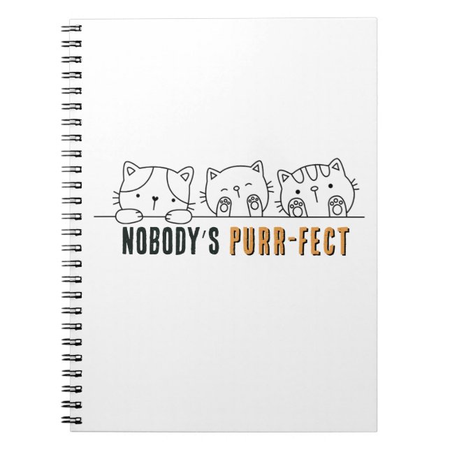 Carnet Nobody's Purr-fect Notebook (6.5" x 8.75") (Devant)